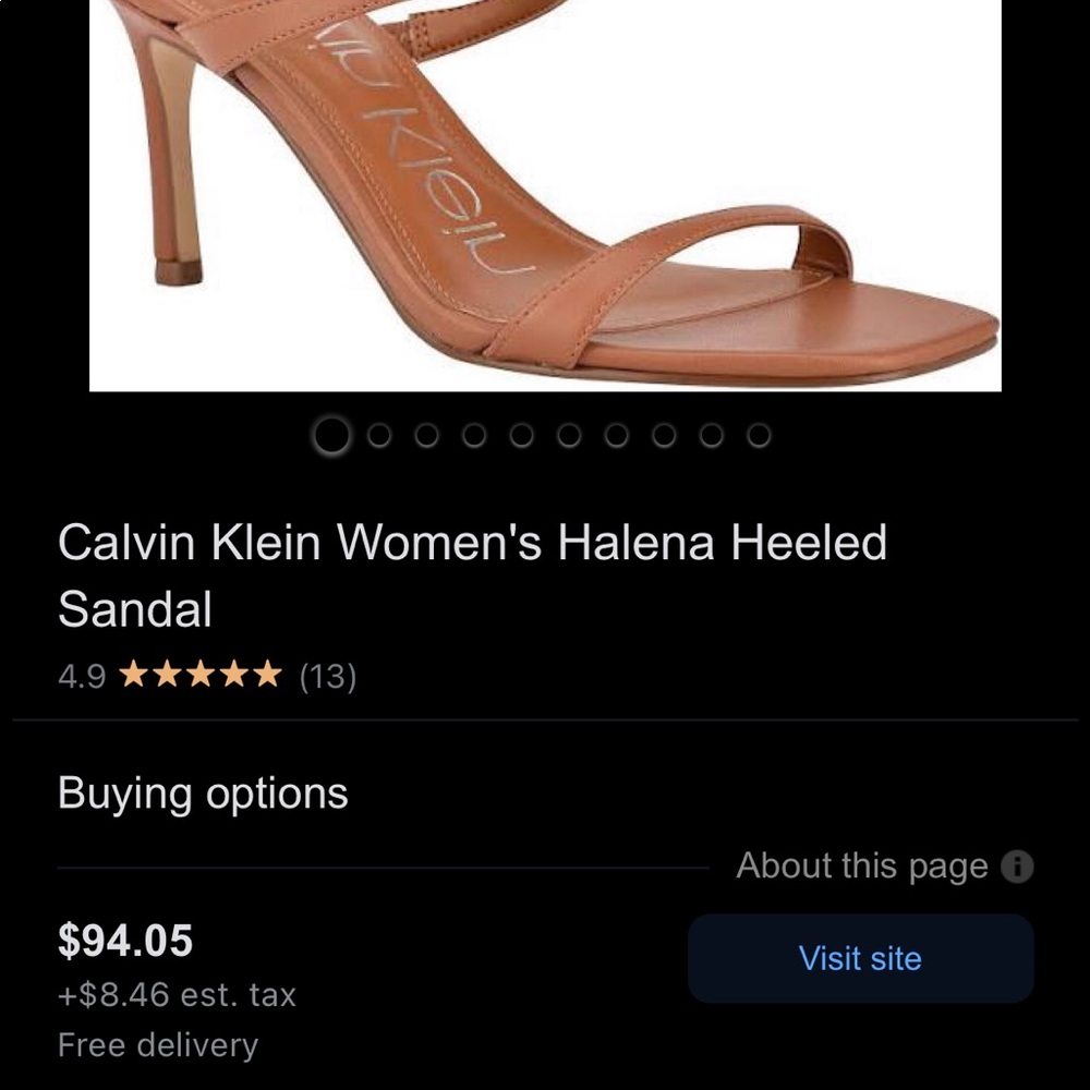 Brown Leather Calvin Klein Heels